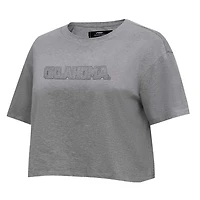 Pro Standard Oklahoma Sooners Tonal Neutral Boxy Cropped T-Shirt