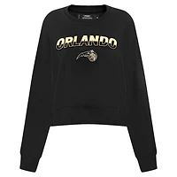 Pro Standard Orlando Magic Glam Cropped Pullover Sweatshirt