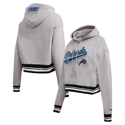 Pro Standard Orlando Magic Script Tail Cropped Pullover Hoodie