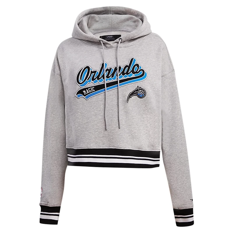 Pro Standard Orlando Magic Script Tail Cropped Pullover Hoodie