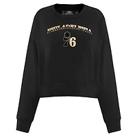 Pro Standard Philadelphia 76ers Glam Cropped Pullover Sweatshirt