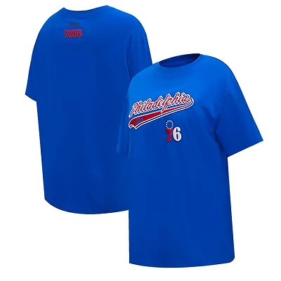 Pro Standard Philadelphia 76ers Script Boyfriend T-Shirt