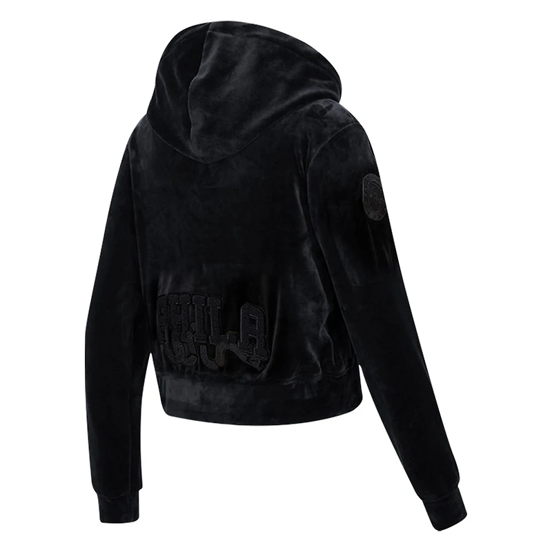 Pro Standard Philadelphia 76ers Triple Velour Full-Zip Hoodie