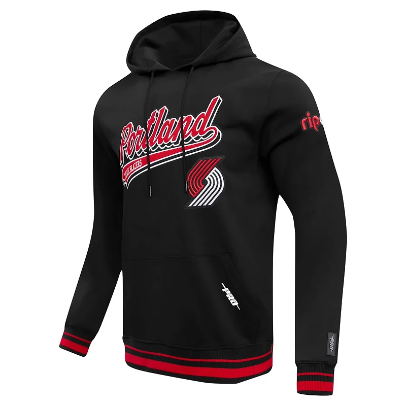Pro Standard Portland Trail Blazers Script Tail Pullover Hoodie