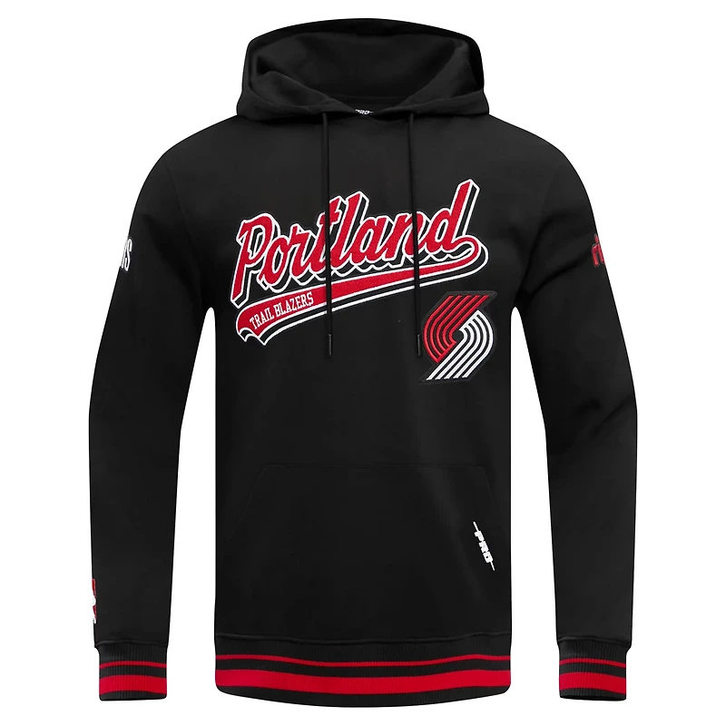 Pro Standard Portland Trail Blazers Script Tail Pullover Hoodie