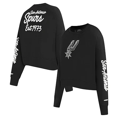 Pro Standard San Antonio Spurs Paint The City Cropped Pullover Sweatshirt