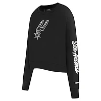 Pro Standard San Antonio Spurs Paint The City Cropped Pullover Sweatshirt