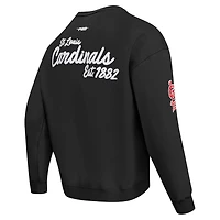 Pro Standard St Louis Cardinals Paint The City Dropped Shoulder Pullover Sweatshirt