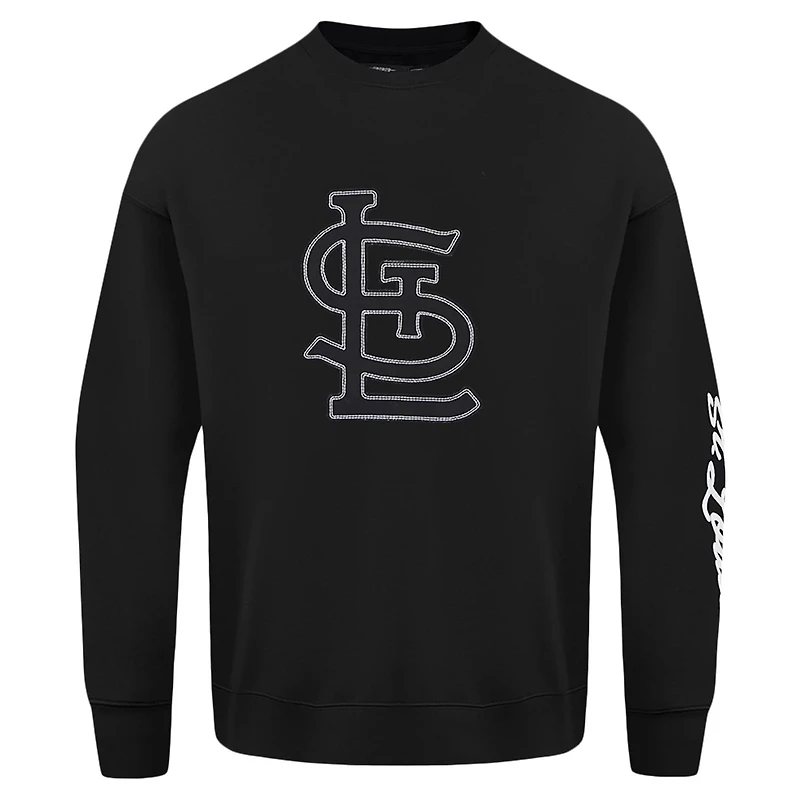 Pro Standard St Louis Cardinals Paint The City Dropped Shoulder Pullover Sweatshirt