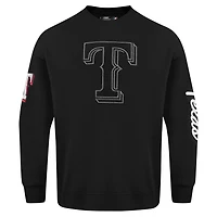 Pro Standard Texas Rangers Paint The City Dropped Shoulder Pullover Sweatshirt