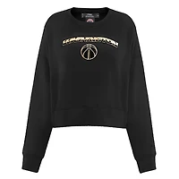Pro Standard Washington Wizards Glam Cropped Pullover Sweatshirt