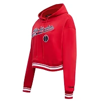 Pro Standard Washington Wizards Script Tail Cropped Pullover Hoodie
