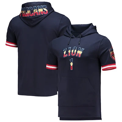 Pro Standard Zion Williamson New Orleans Pelicans Name  Number Short Sleeve Pullover Hoodie