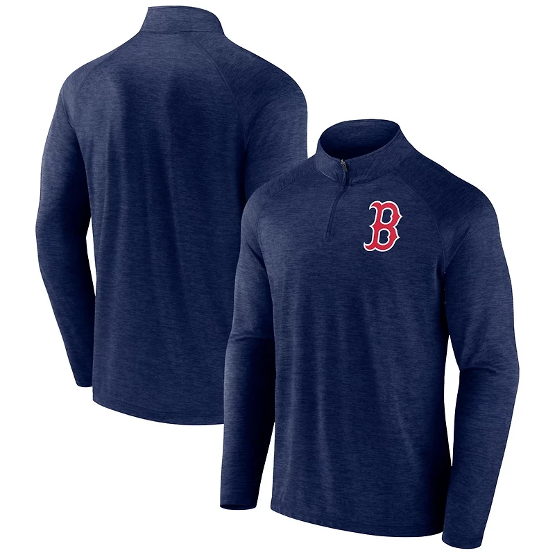 Profile Boston Red Sox Big  Tall Raglan Quarter-Zip Top