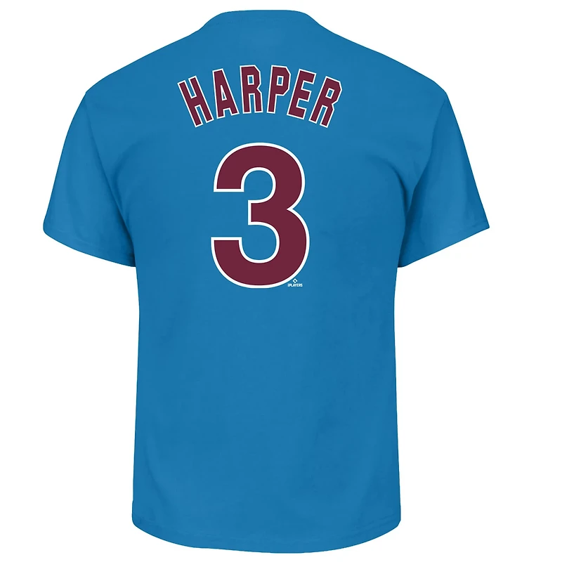 Profile Bryce Harper Light Philadelphia Phillies Big Tall Player Name Number T-Shirt