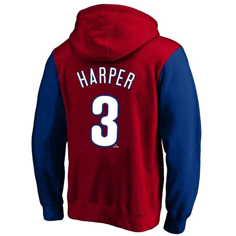 Profile Bryce Harper Philadelphia Phillies Big Tall Name Number Fleece Pullover Hoodie