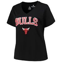 Profile Chicago Bulls Plus Arch Over Logo V-Neck T-Shirt