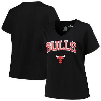 Profile Chicago Bulls Plus Size Arch Over Logo V-Neck T-Shirt