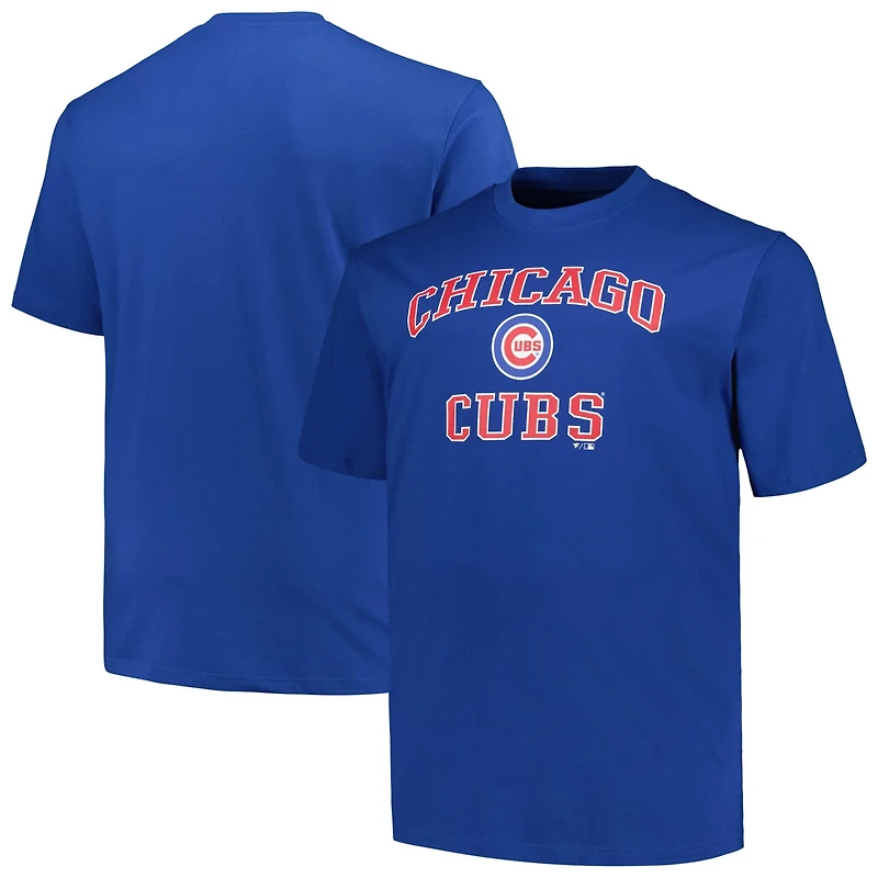 Profile Chicago Cubs Big  Tall Heart Soul T-Shirt