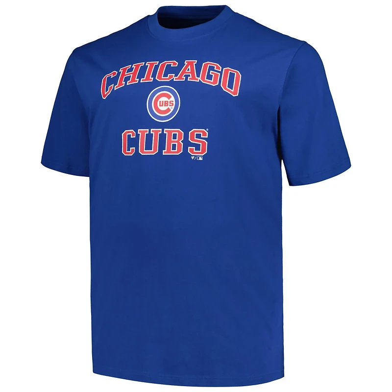 Profile Chicago Cubs Big  Tall Heart Soul T-Shirt
