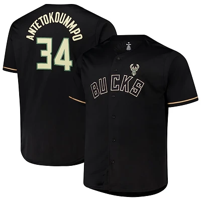Profile Giannis Antetokounmpo Milwaukee Bucks Big  Tall Name  Number Button-Up Jersey