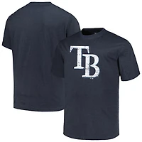 Profile Heather Tampa Bay Rays Big  Tall Weathered Logo T-Shirt