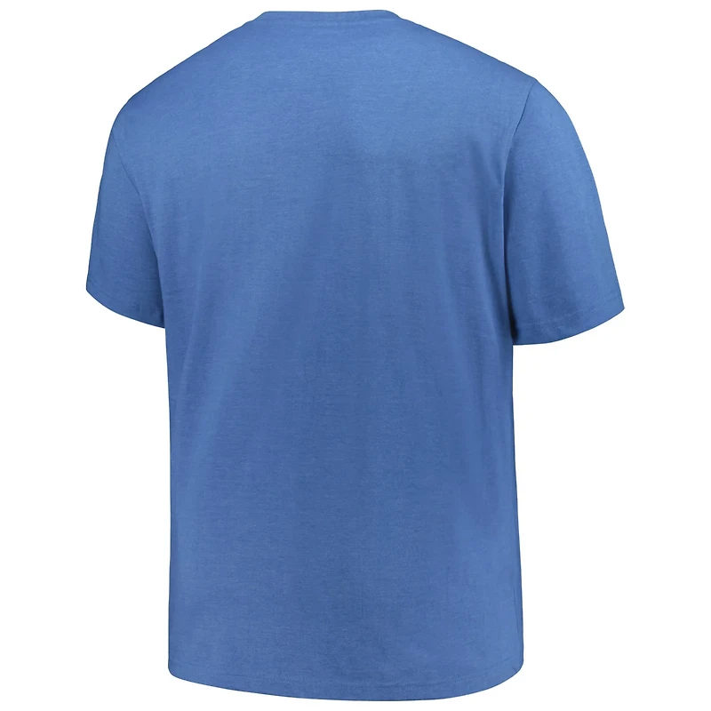 Profile Heather Texas Rangers Big  Tall Weathered Logo T-Shirt