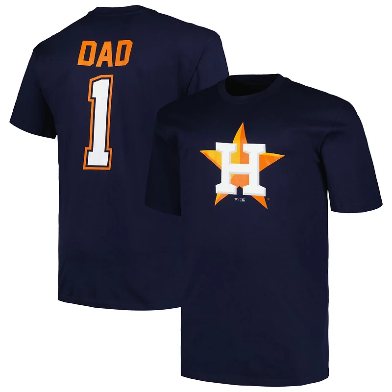 Profile Houston Astros Big  Tall 1 Dad T-Shirt