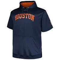 Profile Houston Astros Big  Tall Contrast Short Sleeve Pullover Hoodie