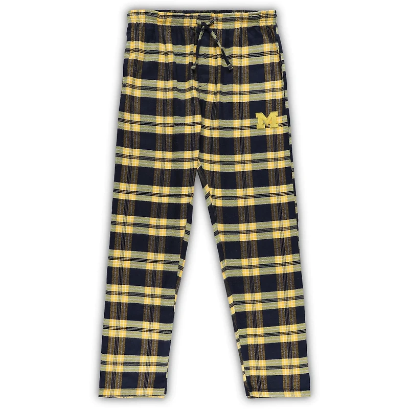 Profile Maize Michigan Wolverines Big  Tall 2-Pack T-Shirt Flannel Pants Set