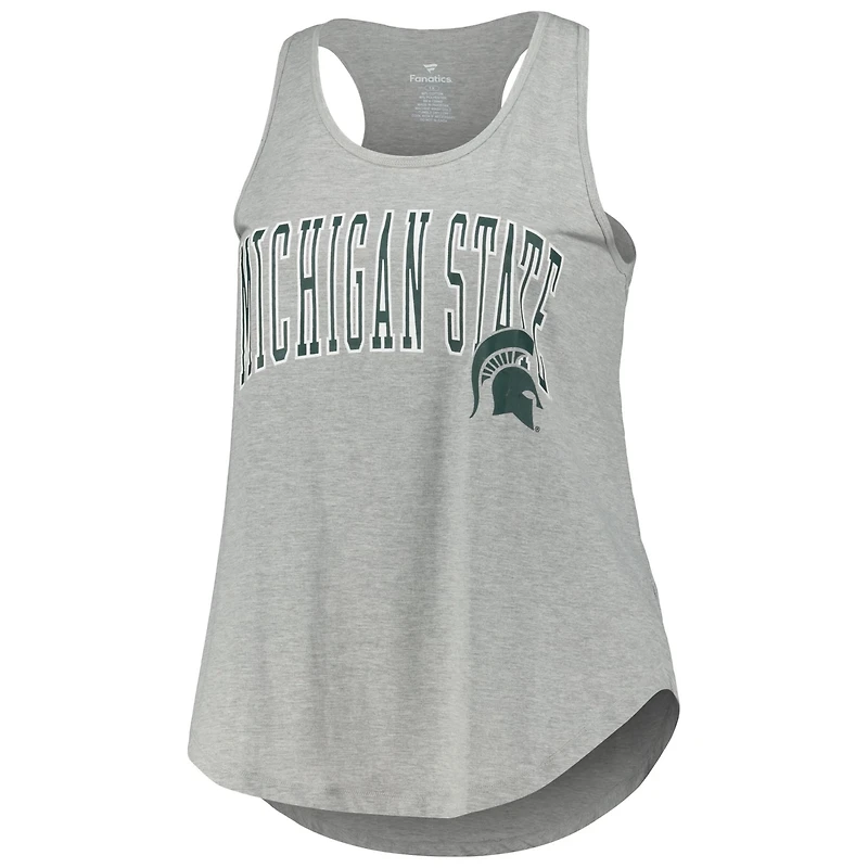 Profile Michigan State Spartans Arch Logo Racerback Scoop Neck Tank Top