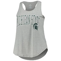 Profile Michigan State Spartans Arch Logo Racerback Scoop Neck Tank Top