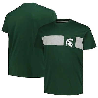 Profile Michigan State Spartans Big  Tall Color Stripe T-Shirt