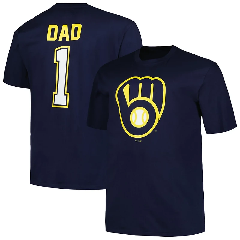 Profile Milwaukee Brewers Big  Tall 1 Dad T-Shirt