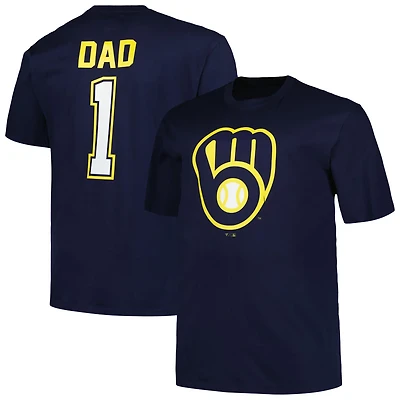 Profile Milwaukee Brewers Big  Tall 1 Dad T-Shirt