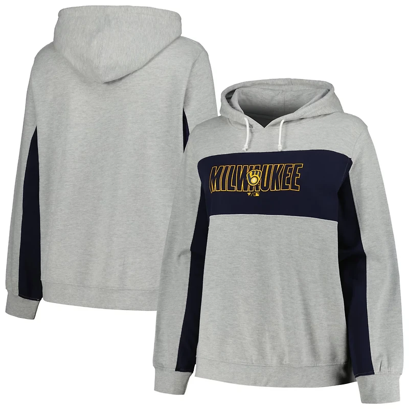 Profile Milwaukee Brewers Plus Pullover Jersey Hoodie