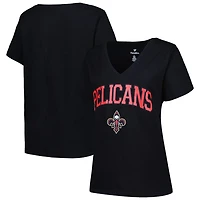 Profile New Orleans Pelicans Plus Arch Over Logo V-Neck T-Shirt