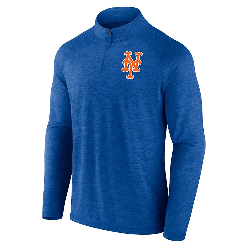 Profile New York Mets Big  Tall Raglan Quarter-Zip Top