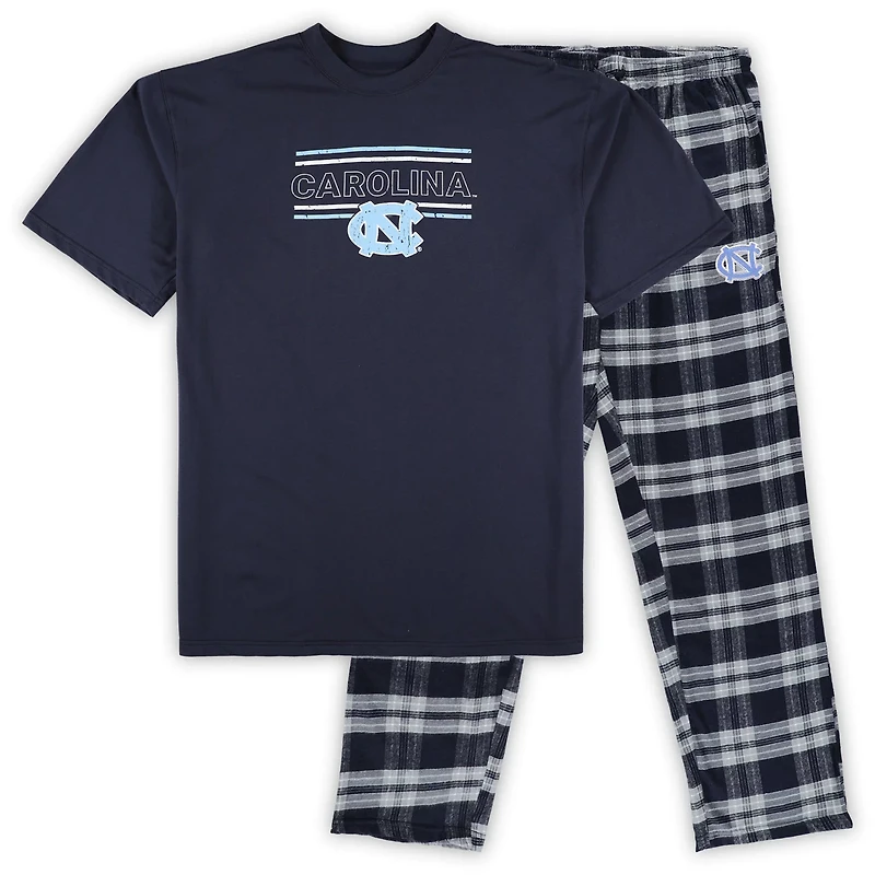 Profile North Carolina Tar Heels Big  Tall 2-Pack T-Shirt Flannel Pants Set