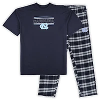 Profile North Carolina Tar Heels Big  Tall 2-Pack T-Shirt Flannel Pants Set