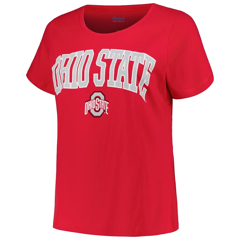 Profile Ohio State Buckeyes Plus Arch Over Logo Scoop Neck T-Shirt