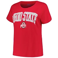 Profile Ohio State Buckeyes Plus Arch Over Logo Scoop Neck T-Shirt