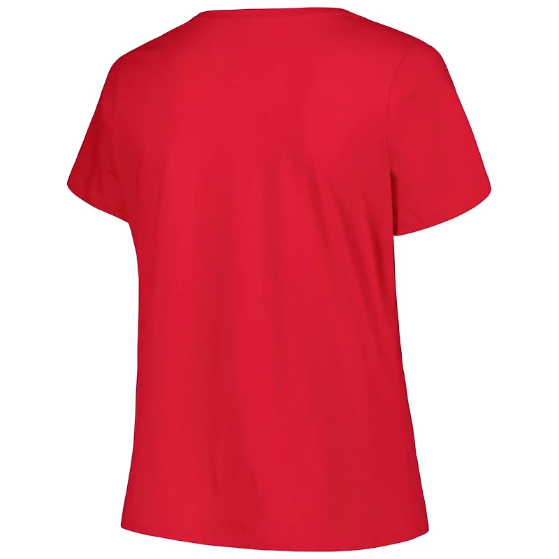 Profile Ohio State Buckeyes Plus Arch Over Logo Scoop Neck T-Shirt