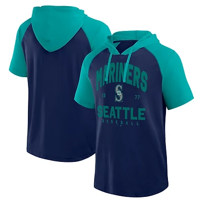 Profile Seattle Mariners Big  Tall Short Sleeve Pullover Hoodie