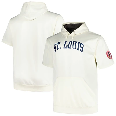 Profile St Louis Cardinals Big  Tall Contrast Short Sleeve Pullover Hoodie