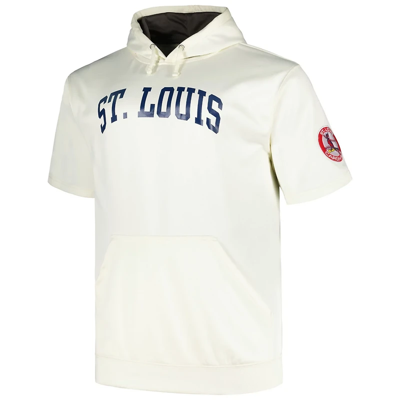 Profile St Louis Cardinals Big  Tall Contrast Short Sleeve Pullover Hoodie
