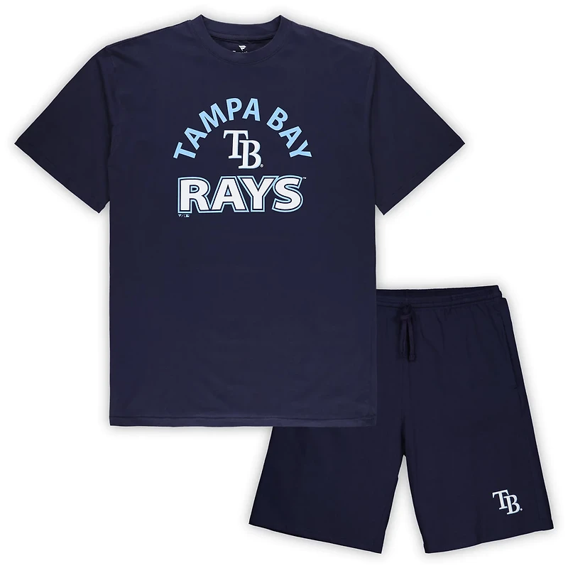 Profile Tampa Bay Rays Big  Tall T-Shirt Shorts Combo Set