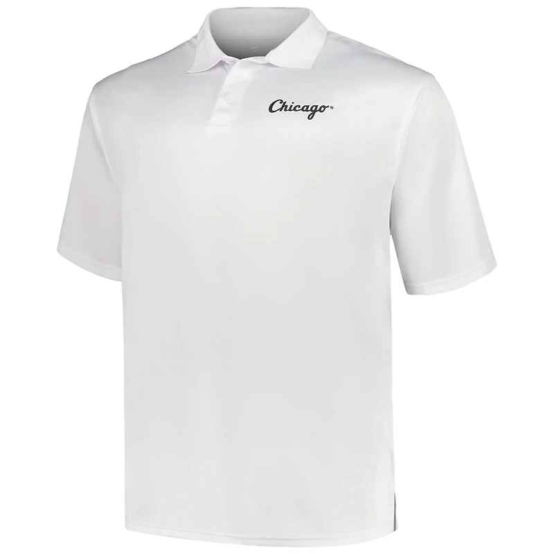 Profile White Chicago Sox Big Tall Two-Pack Solid Polo Set
