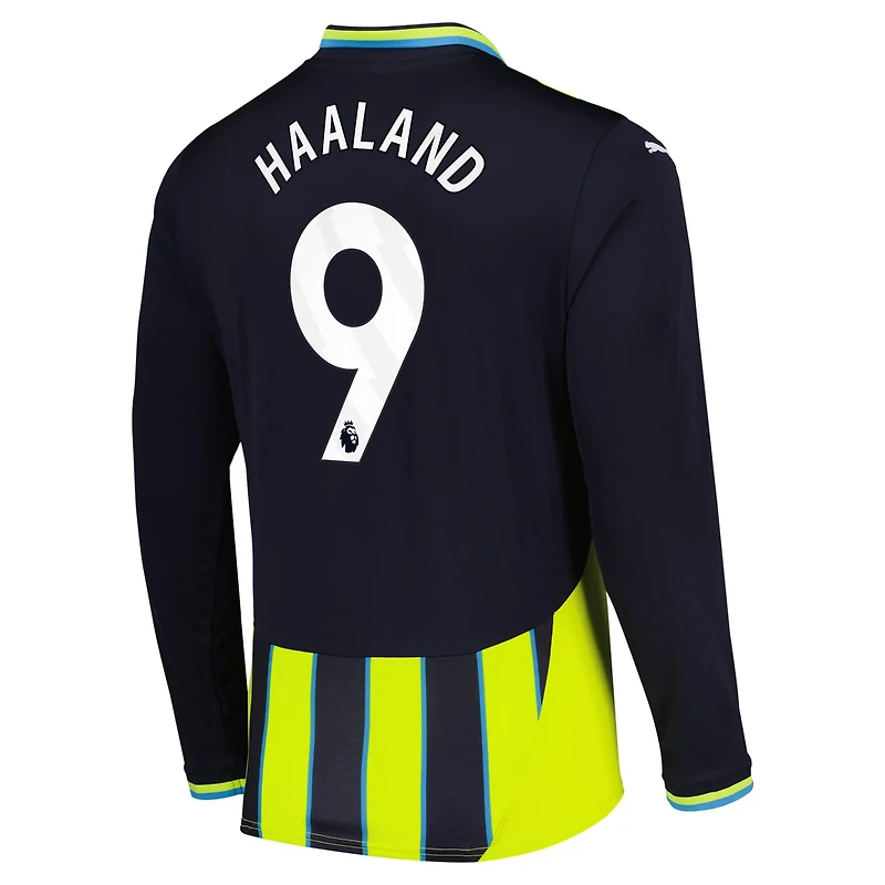 Puma Erling Haaland Manchester City 2024 25 Away Replica Long Sleeve Player Jersey