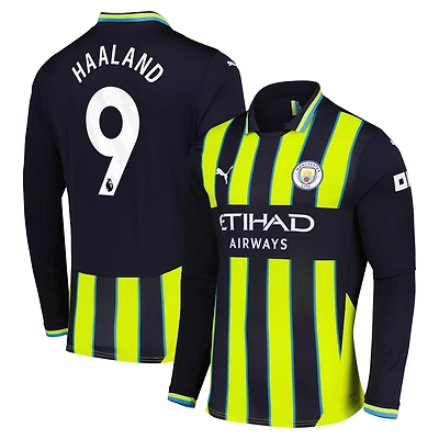 Puma Erling Haaland Manchester City 2024 25 Away Replica Long Sleeve Player Jersey